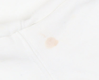 Levi's Women's White Small 501 Blues Logo Cotton Pullover Sweatshirt