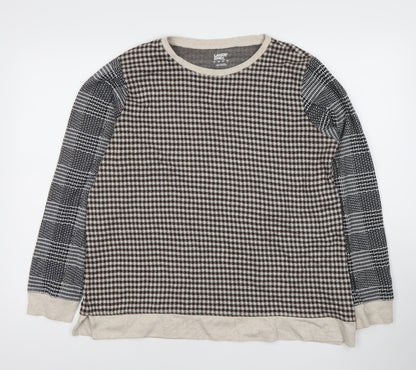 Womens UK Size XL Lands' End Brown Pullover Jumper