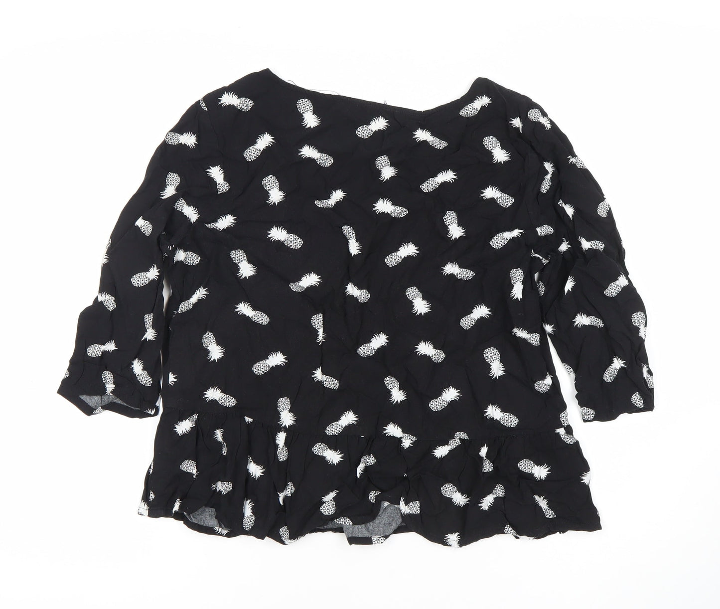 Womens UK Size L Sugarhill Black Tunic Blouse