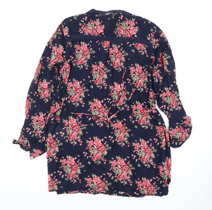 Regatta Women's Blue Floral Cotton Shirt Dress Size 14