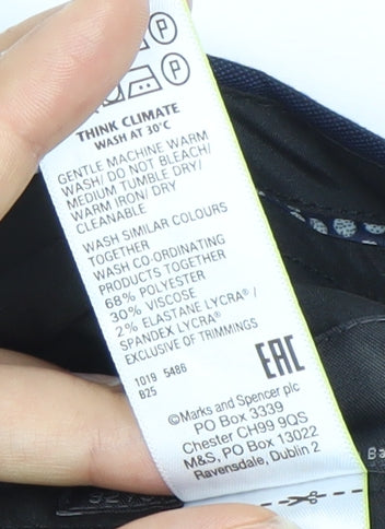 Marks and Spencer Men's Blue 32x31 Tailored Dress Pants Straight Leg