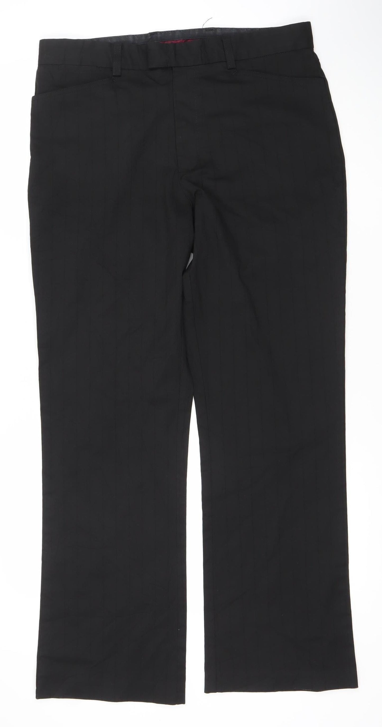 Mens UK Size 34R Burton  Business Formal Black Trousers