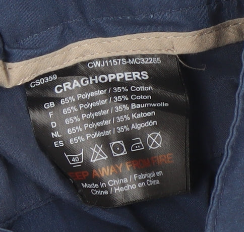 Mens UK Size S Craghoppers Regular Fit Cargo Blue Trousers