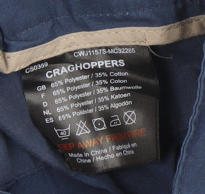 Mens UK Size S Craghoppers Regular Fit Cargo Blue Trousers