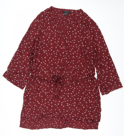 Atmosphere Women’s Red Bird Print Shirt Dress Size 20 Knee Length