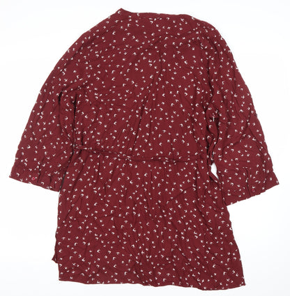 Atmosphere Women’s Red Bird Print Shirt Dress Size 20 Knee Length