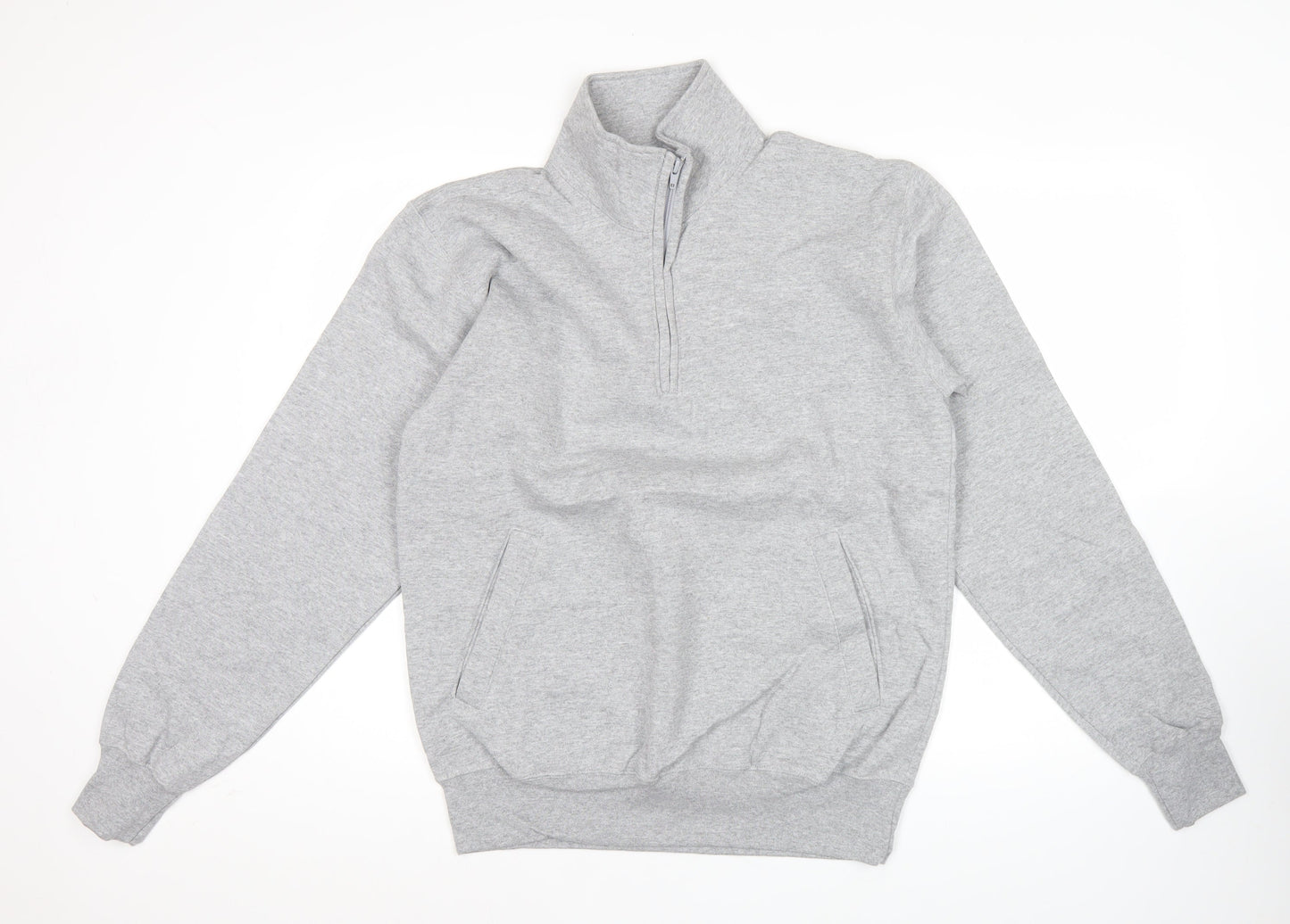 Mens UK Size M Champion Grey 1/4 Zip Sweatshirt