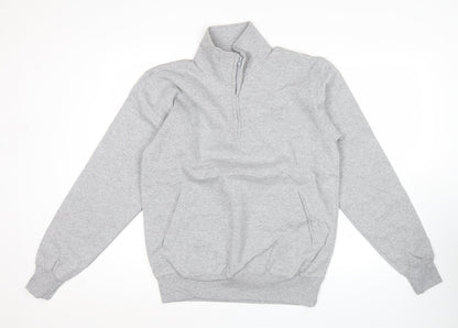 Mens UK Size M Champion Grey 1/4 Zip Sweatshirt