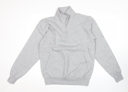 Mens UK Size M Champion Grey 1/4 Zip Sweatshirt