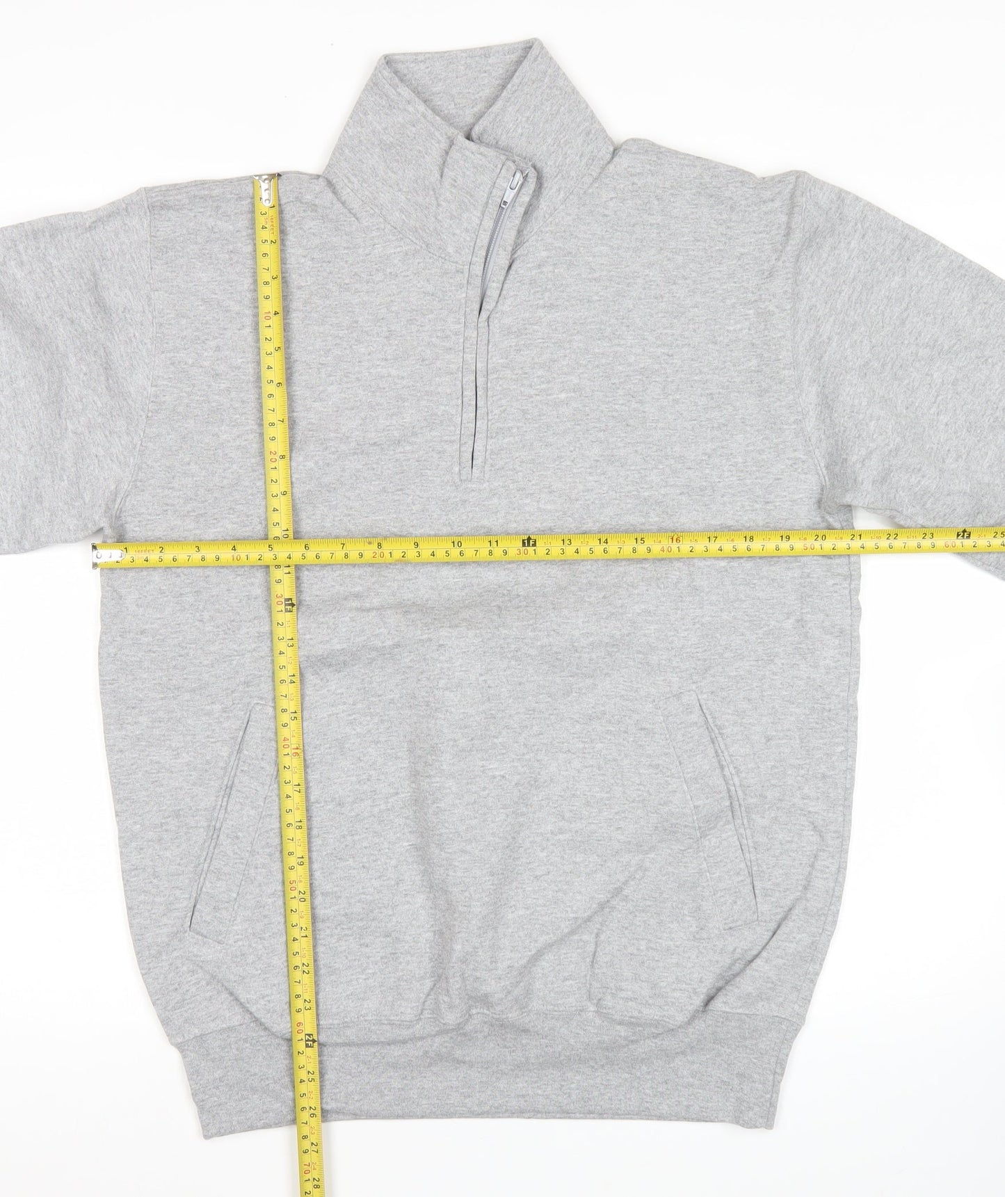 Mens UK Size M Champion Grey 1/4 Zip Sweatshirt
