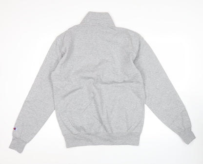 Mens UK Size M Champion Grey 1/4 Zip Sweatshirt
