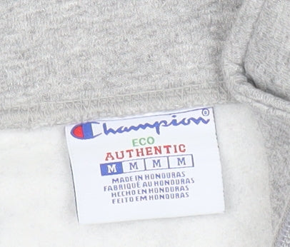 Mens UK Size M Champion Grey 1/4 Zip Sweatshirt