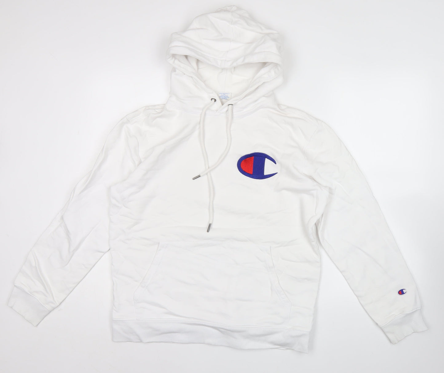 Mens UK Size M Champion White Pullover Hoodie