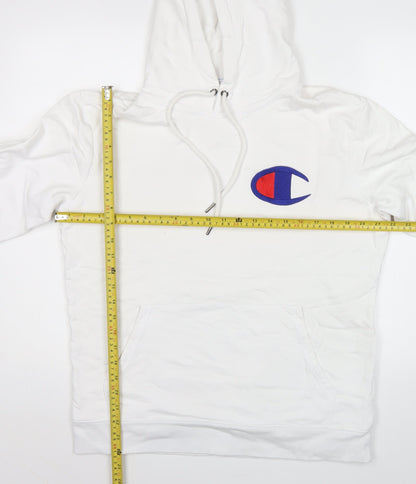 Mens UK Size M Champion White Pullover Hoodie