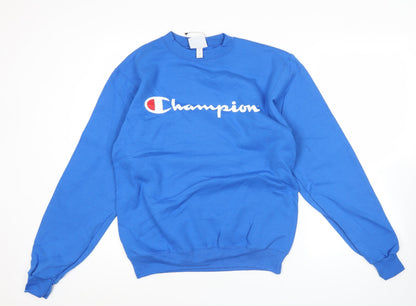 Mens UK Size S Champion Blue Pullover Sweatshirt