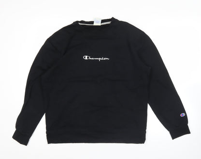 Mens UK Size XL Champion Black Pullover Sweatshirt