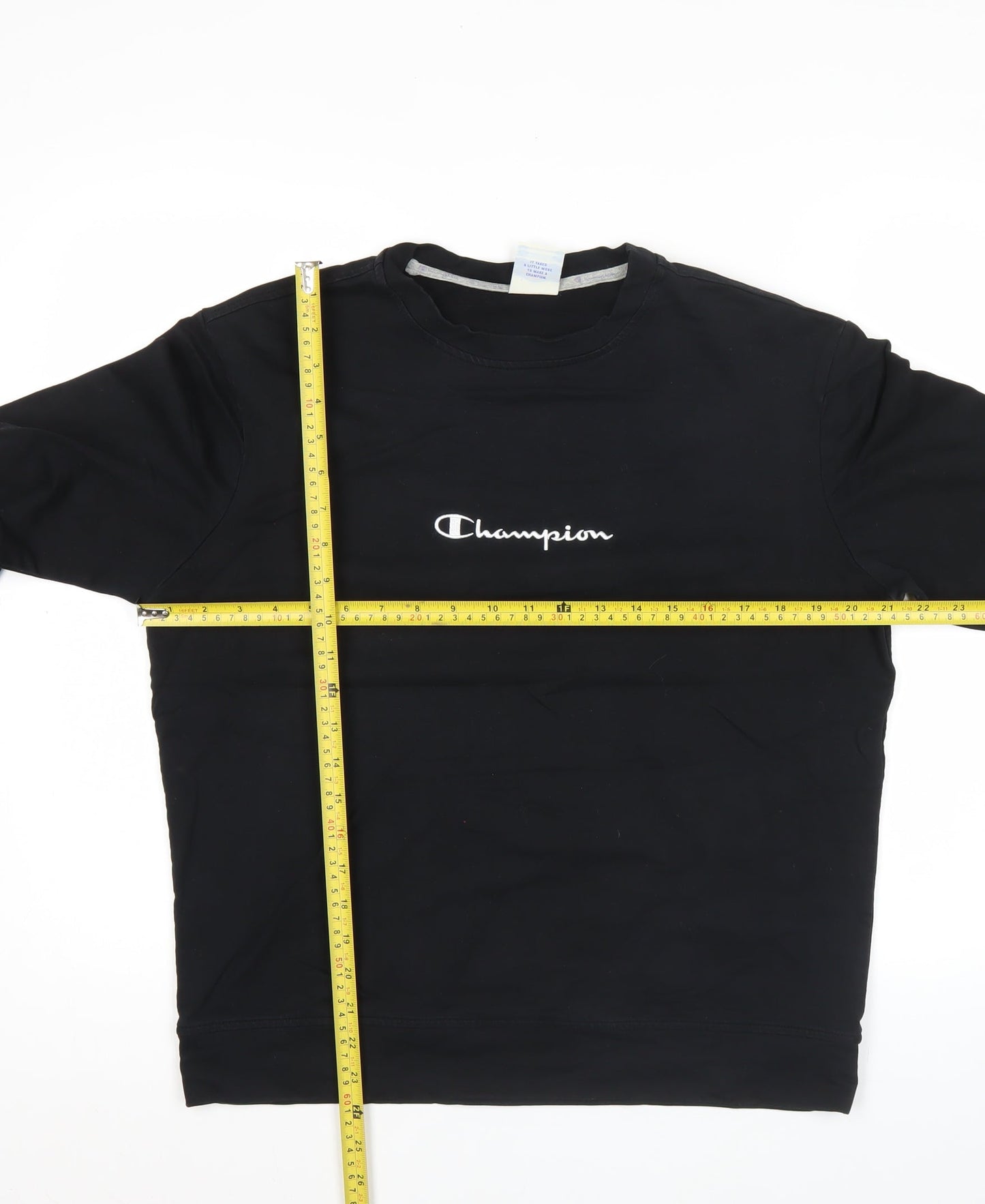 Mens UK Size XL Champion Black Pullover Sweatshirt