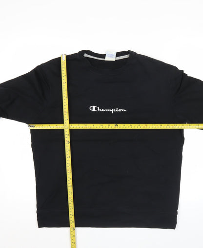 Mens UK Size XL Champion Black Pullover Sweatshirt