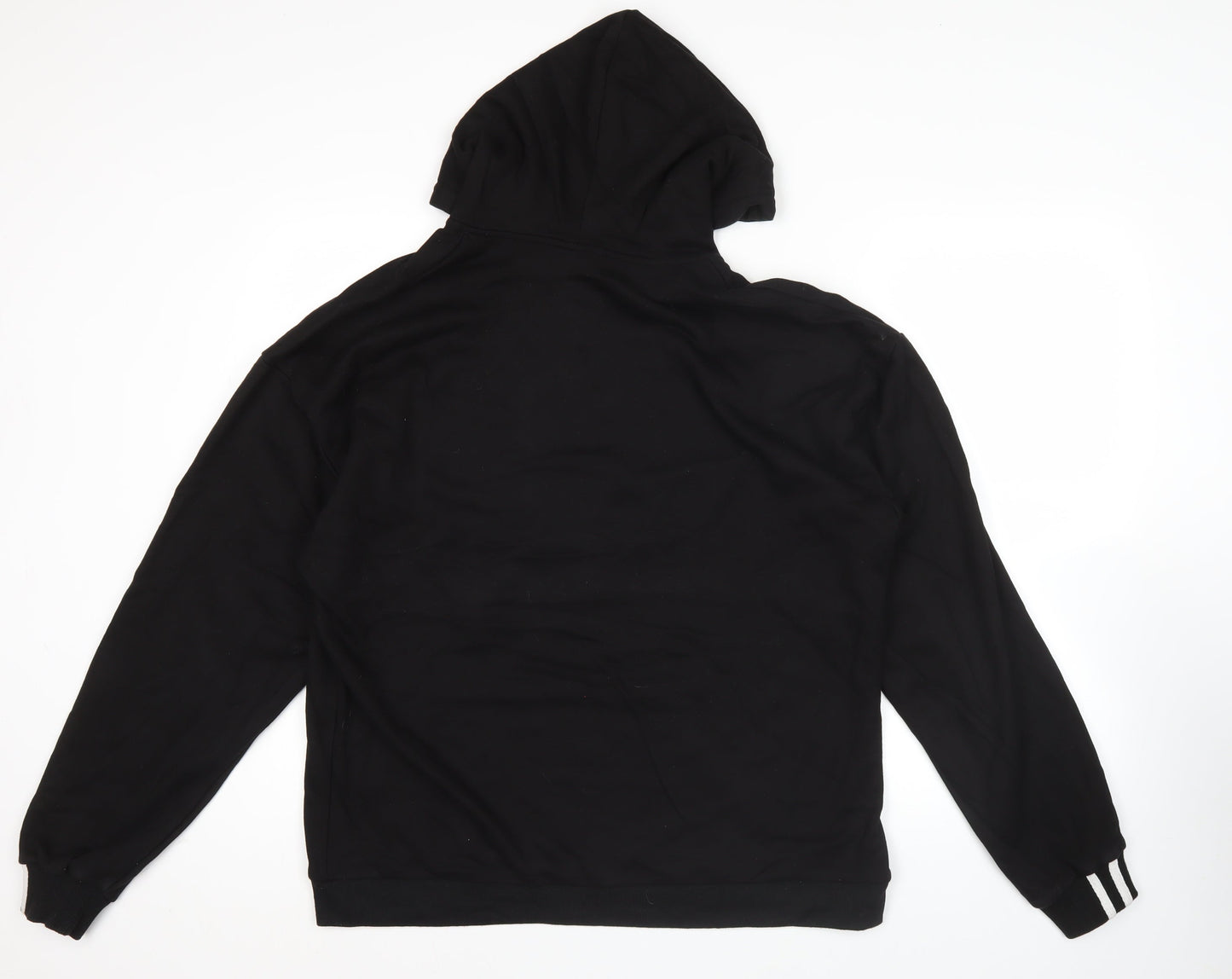 Adidas Men's Black L Pullover Hoodie Graphic Logo Sportswear