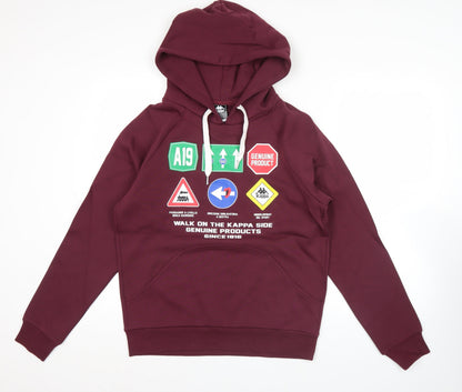 Mens UK Size M Kappa Red Pullover Hoodie