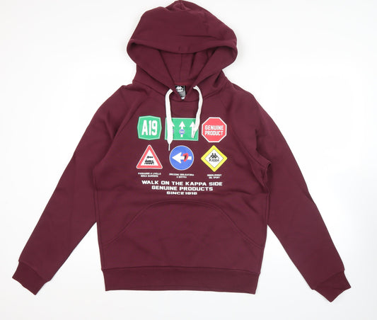 Mens UK Size M Kappa Red Pullover Hoodie