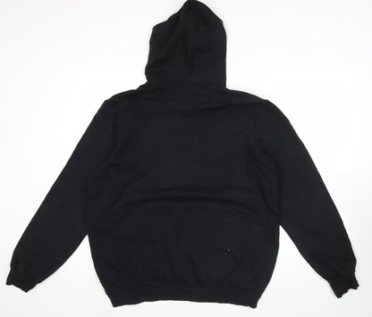 Adidas Men's Black Pullover Hoodie L Fleece Logo Sportswear