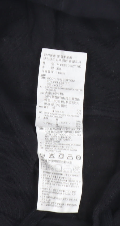 Adidas Men's Black Pullover Hoodie L Fleece Logo Sportswear