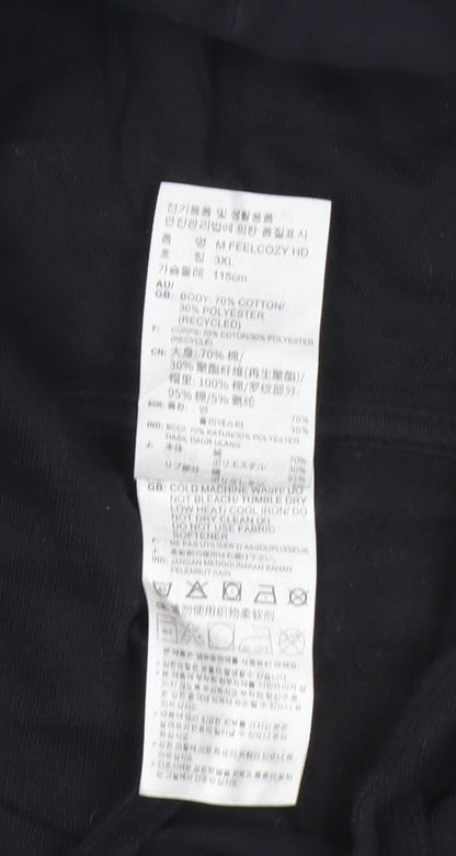 Adidas Men's Black Pullover Hoodie L Fleece Logo Sportswear