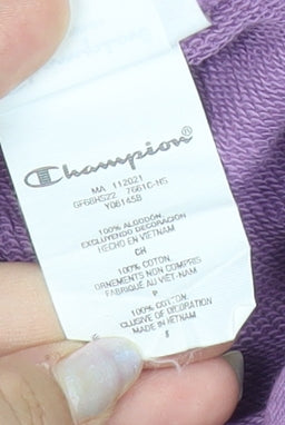 Mens UK Size S Champion Purple Pullover Hoodie