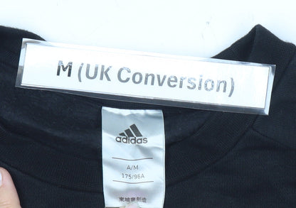 Adidas Men's Black M Pullover Crew Neck Sweatshirt Fleece