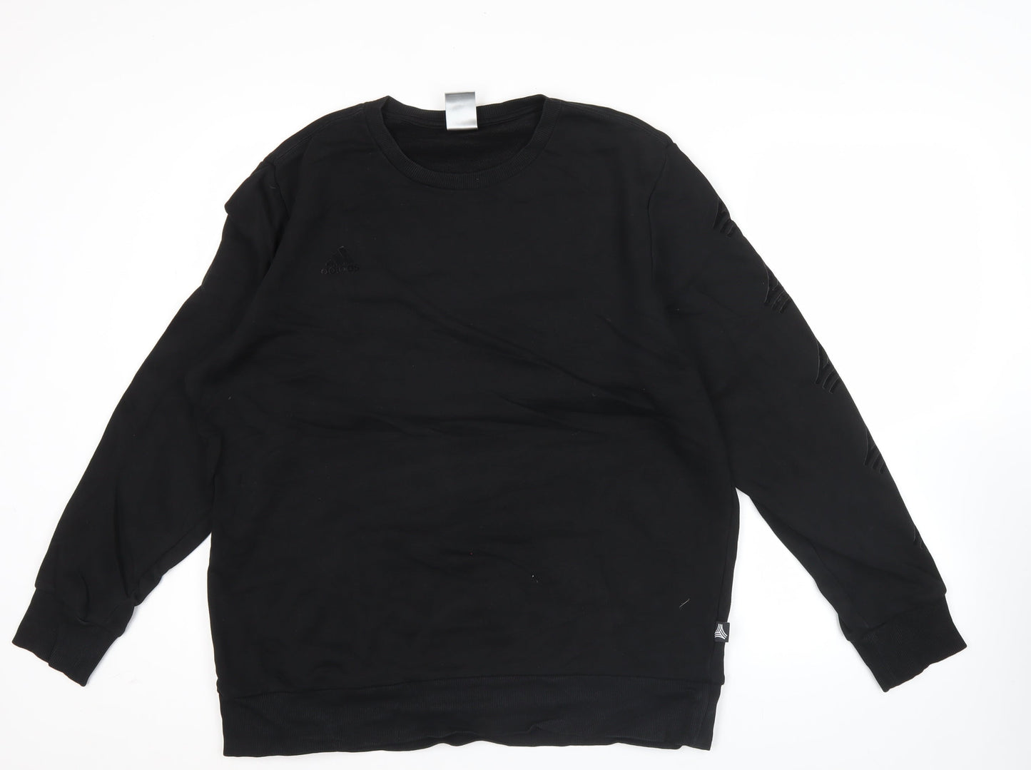 Adidas Men's Black L Pullover Sweatshirt Crew Neck Jersey Long Sleeve