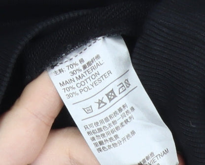 Adidas Men's Black L Pullover Sweatshirt Crew Neck Jersey Long Sleeve