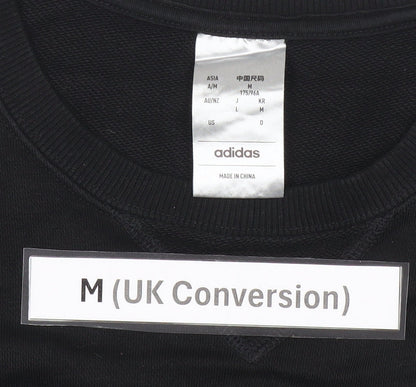 Adidas Men's Black M Pullover Sweatshirt Crew Neck Fleece All Seasons