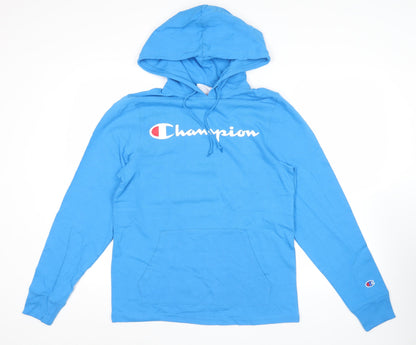 Mens UK Size S Champion Blue Pullover Hoodie