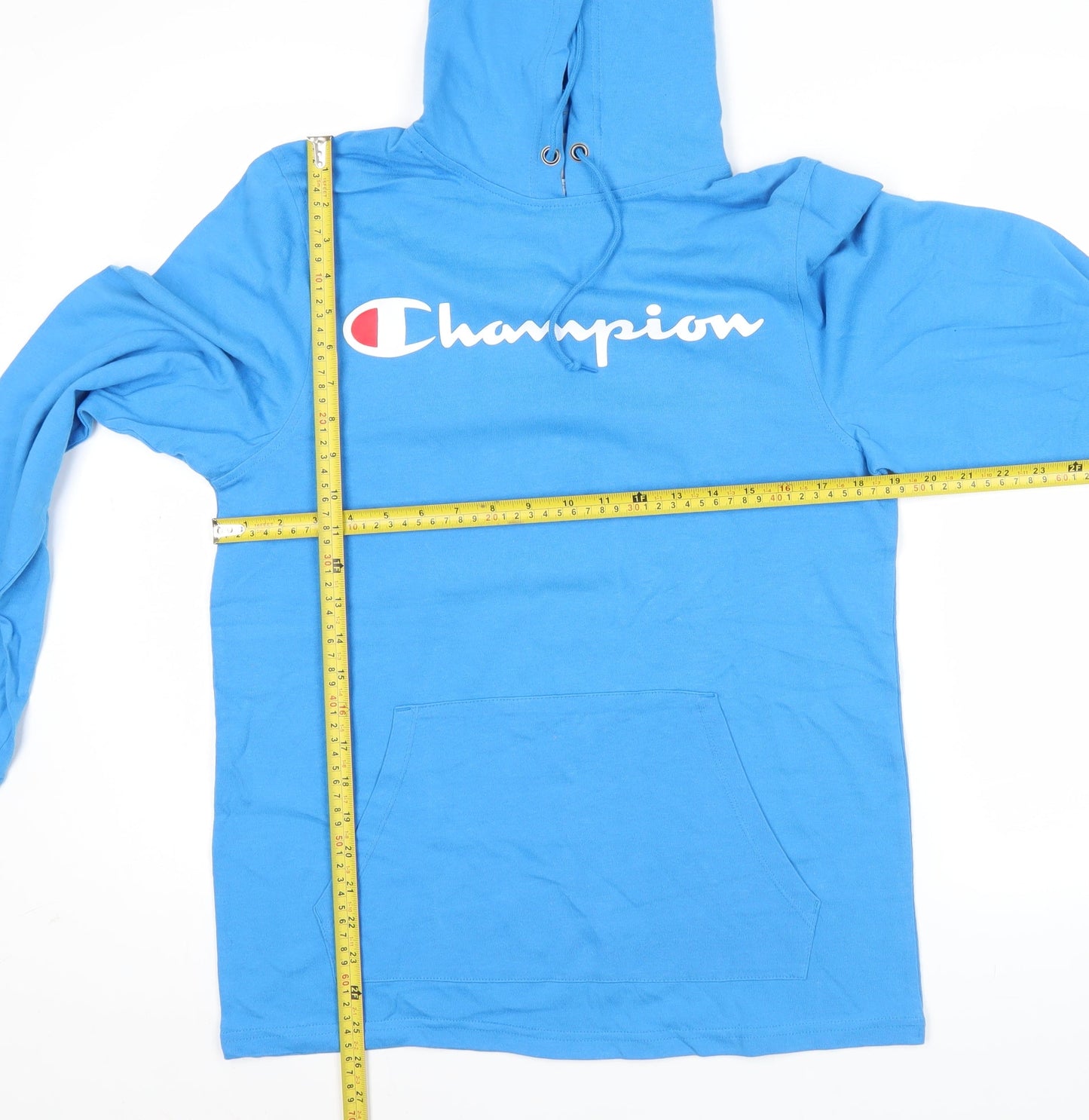Mens UK Size S Champion Blue Pullover Hoodie