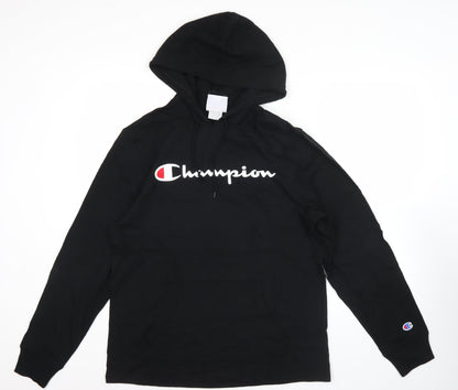 Mens UK Size M Champion Black Pullover Hoodie
