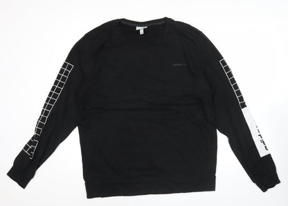 Mens UK Size L adidas Black Pullover Sweatshirt