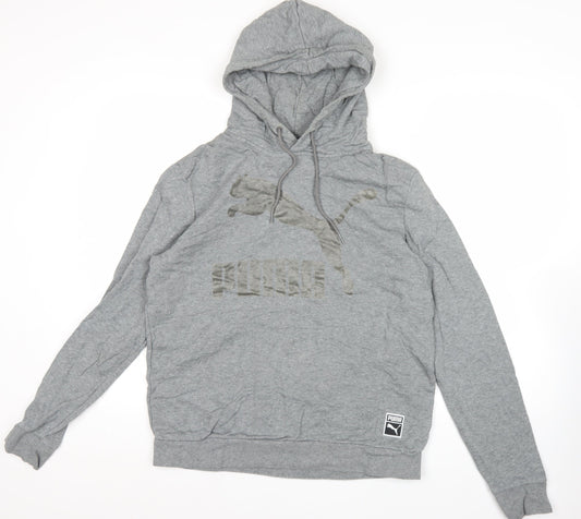 Mens UK Size XL PUMA Grey Pullover Hoodie