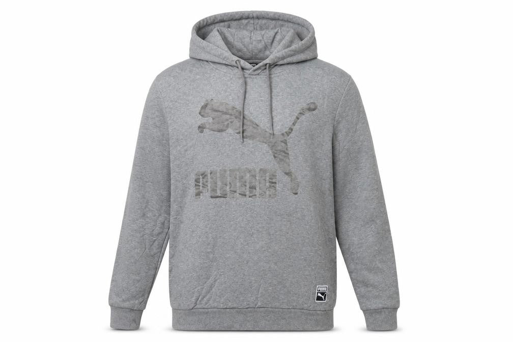 Mens UK Size XL PUMA Grey Pullover Hoodie