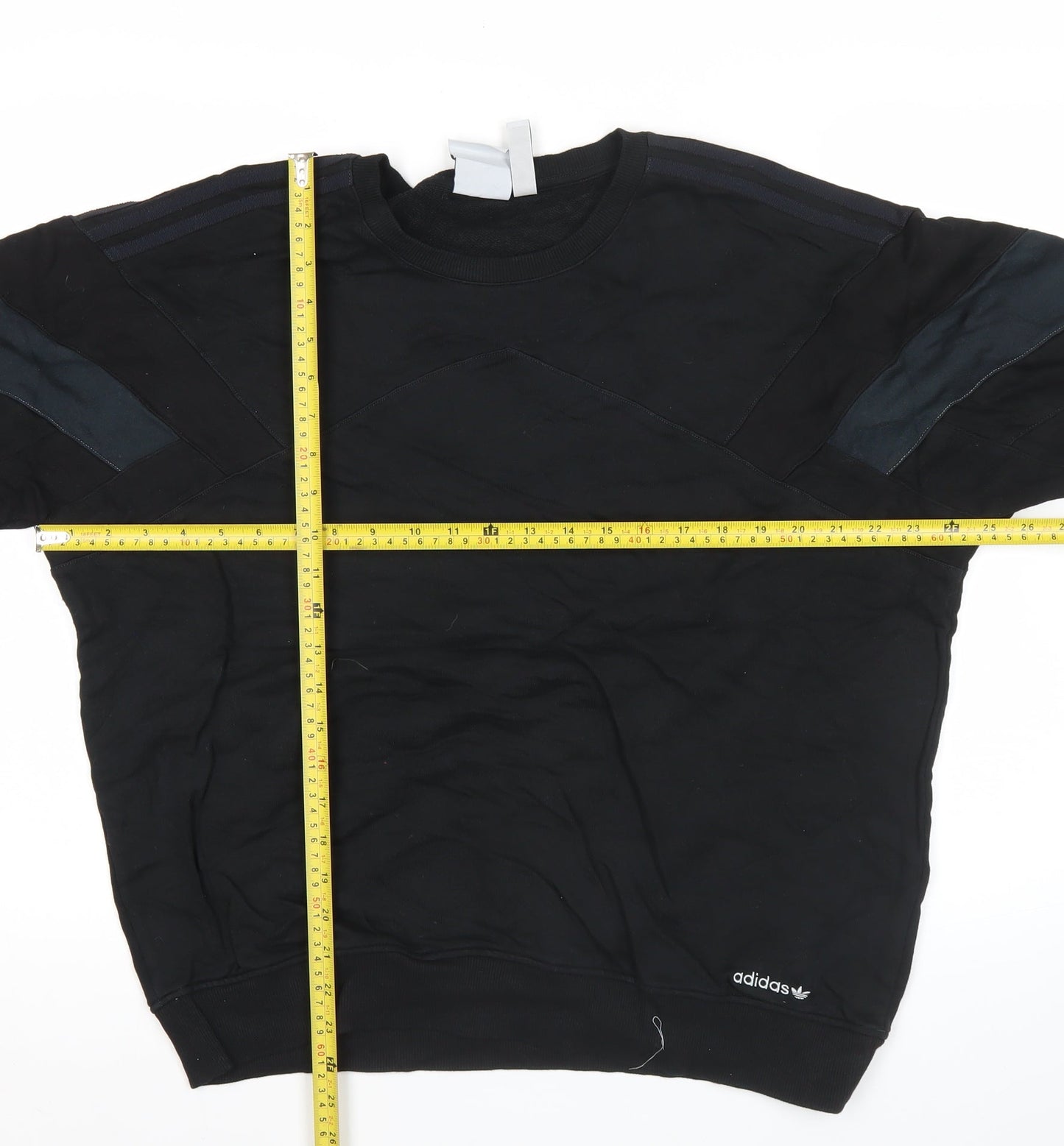 Adidas Men's Black Crew Neck Pullover Sweatshirt L Regular Fit