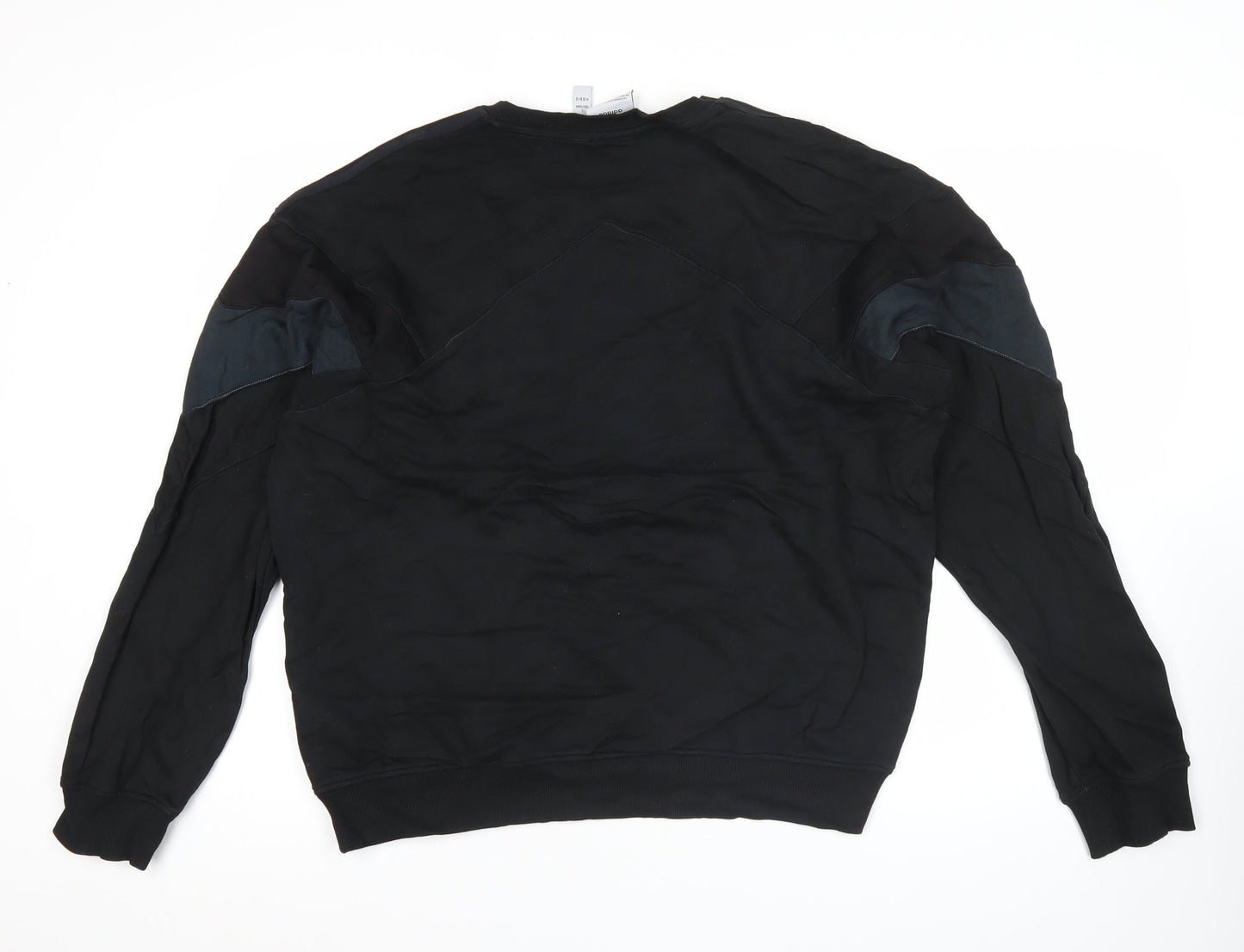 Adidas Men's Black Crew Neck Pullover Sweatshirt L Regular Fit