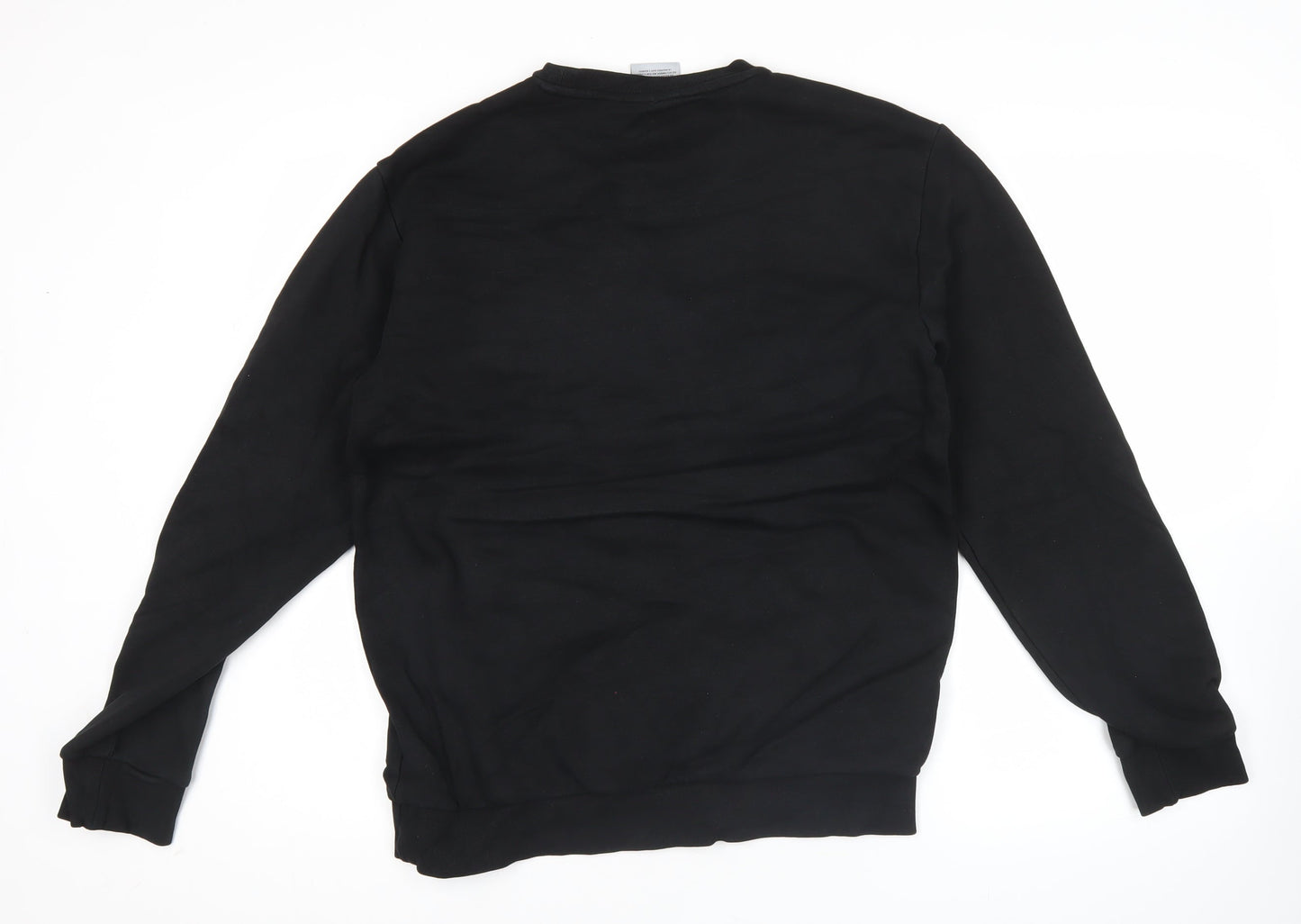 adidas Men's Black M Pullover Sweatshirt Crew Neck Logo Sports Jersey