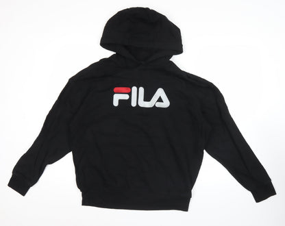 Mens UK Size S FILA Black Pullover Hoodie