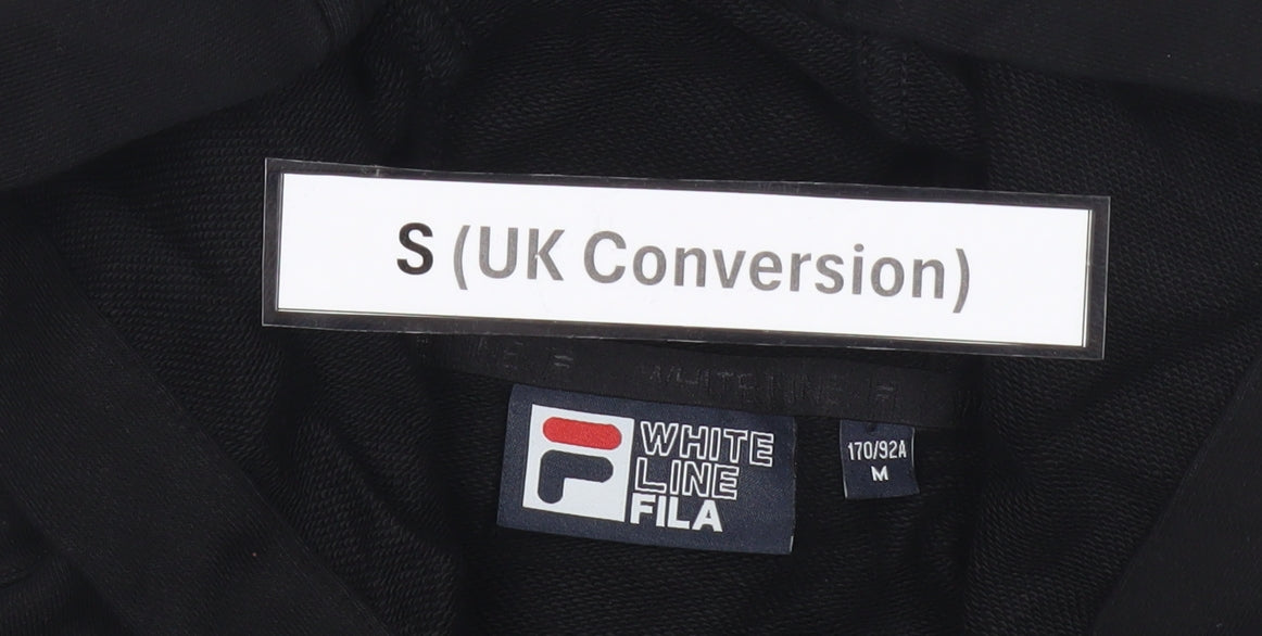 Mens UK Size S FILA Black Pullover Hoodie