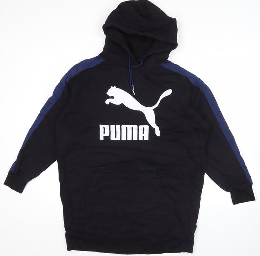 Mens UK Size S PUMA Black Pullover Hoodie