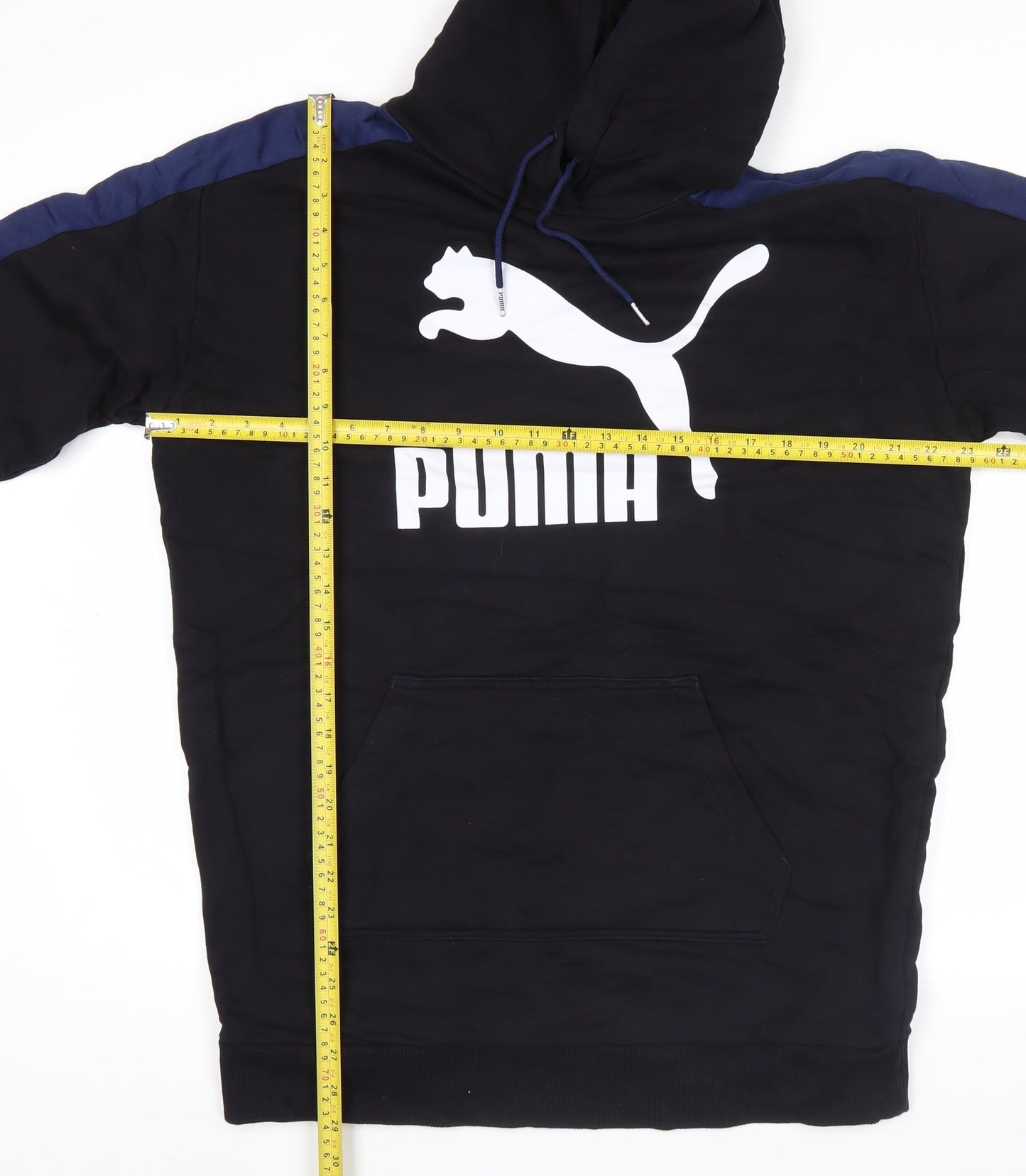 Mens UK Size S PUMA Black Pullover Hoodie