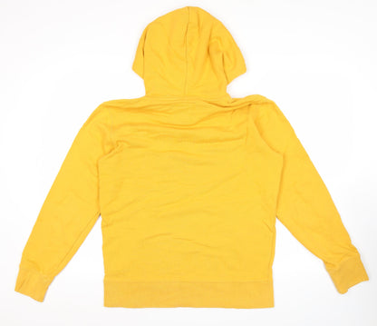 Vans Men’s Yellow Pullover Hoodie Medium Graphic Logo Fleece