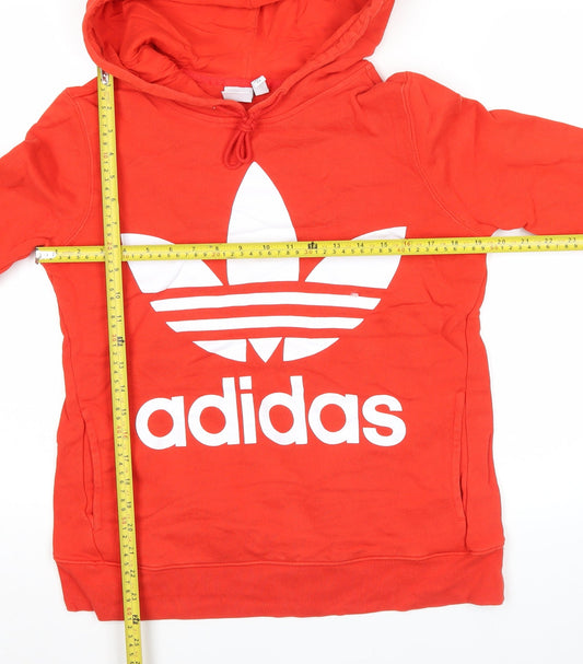 Mens UK Size XS adidas Red Pullover Hoodie