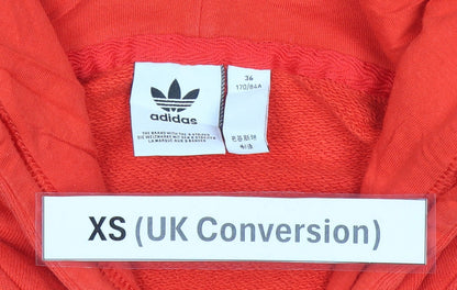 Mens UK Size XS adidas Red Pullover Hoodie