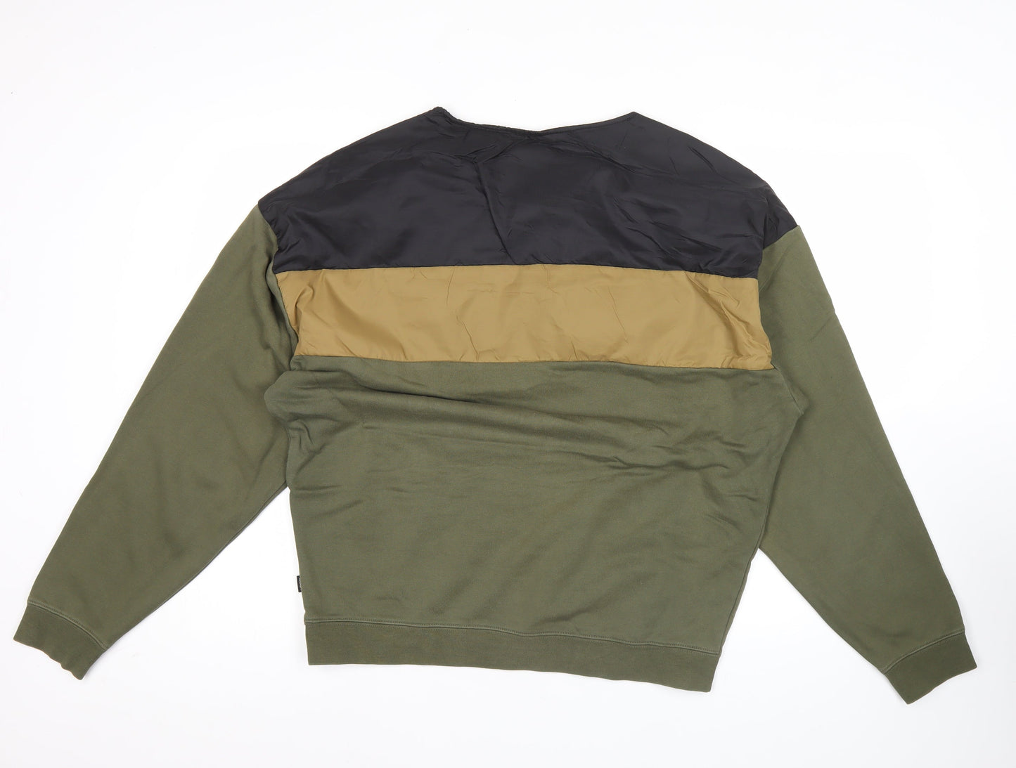 Vans Men's Green Logo Pullover Sweatshirt Size S Army Style